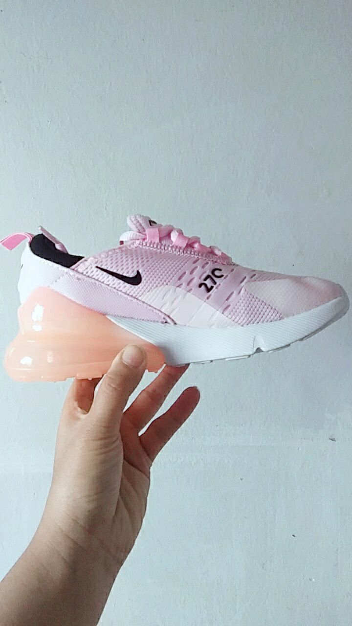 Kids Nike Air Max 270 Pink Black Shoes - Click Image to Close